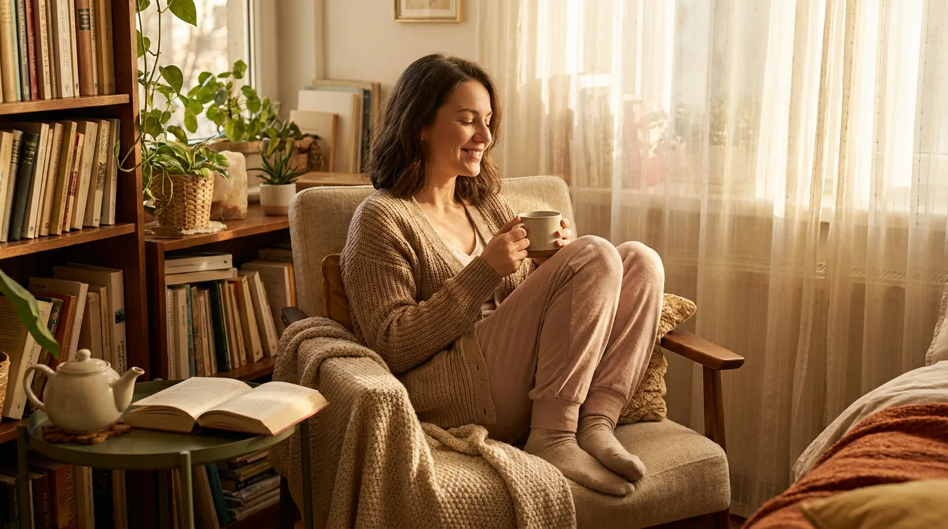 Woman resting peacefully as part of practical support for perimenopause brain fog while investigating root causes