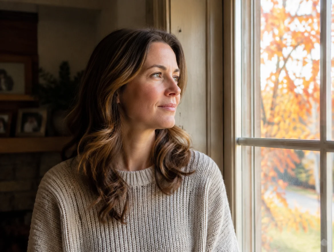 Contemplative woman in Wisconsin considering the connection between food sensitivity, hormones, and stubborn weight resistance