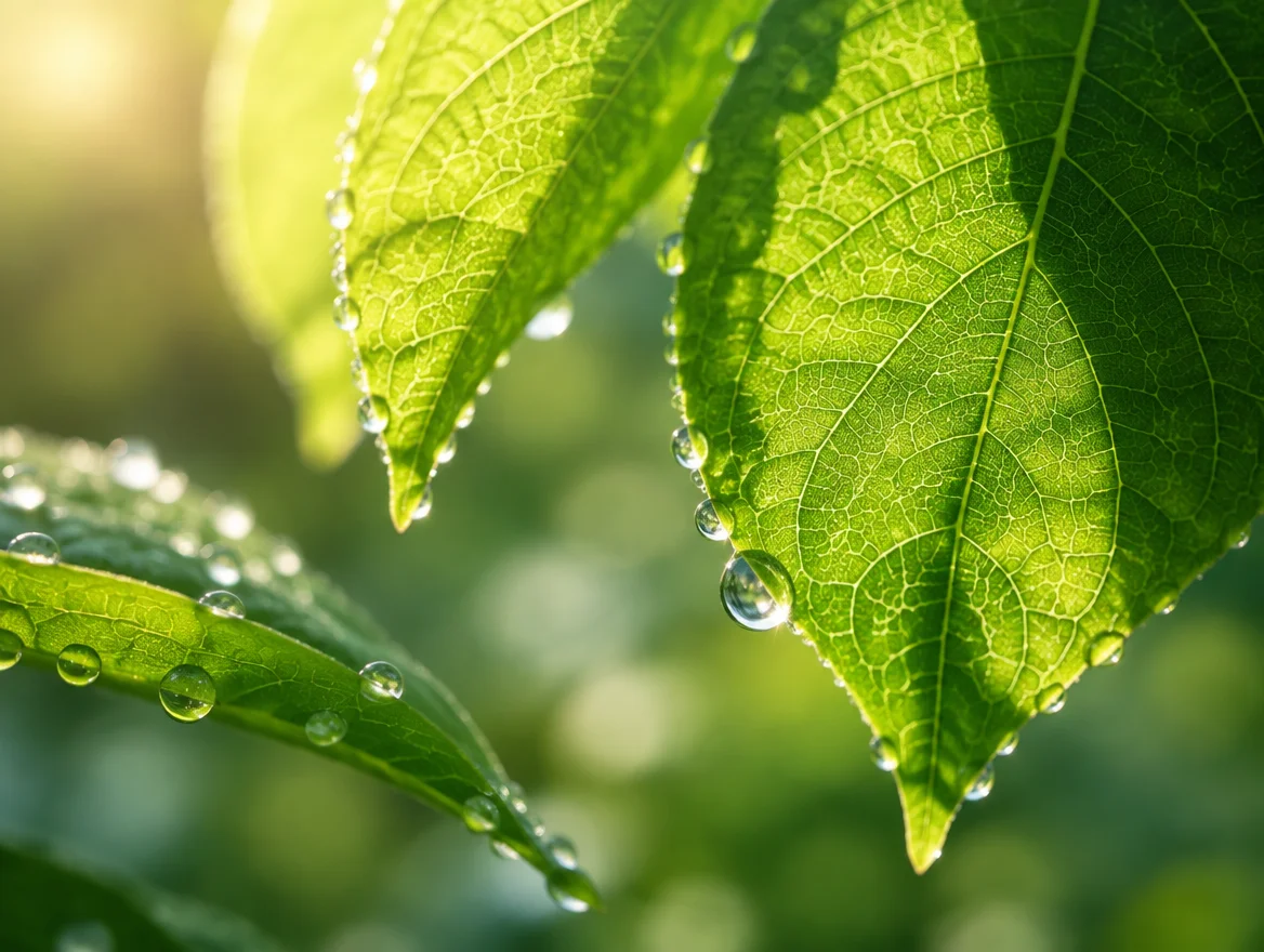 Macro photograph of a translucent leaf structure symbolizing the delicate, selectively permeable nature of a healthy intestinal barrier