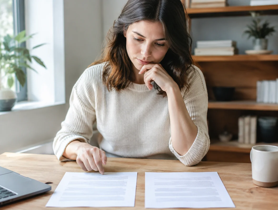 Wisconsin woman comparing symptom notes to sort out frequently confused gut-related conditions
